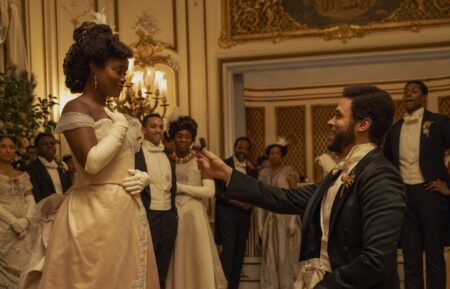 Denée Benton as Peggy Scott, Jordan Donica as William Kirkland in 'The Gilded Age' Season 3 finale