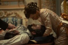 Morgan Spector as George Russell, Carrie Coon as Bertha Russell in 'The Gilded Age' Season 3 finale