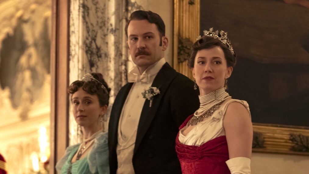 Taissa Farmiga, Ben Lamb, and Carrie Coon in 'The Gilded Age' Season 3 finale