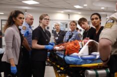 Sepideh Moafi as Al-Hashimi, Taylor Dearden as King, Katherine LaNasa as Dana, Gerran Howell as Whitaker, and Supriya Ganesh as Mohan — 'The Pitt' Season 2