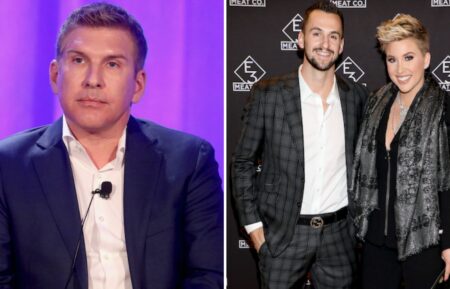 TV personality Savannah Chrisley (L) and producer/TV personality Todd Chrisley speak onstage during the 'Chrisley Knows Best' panel at the 2016 NBCUniversal Summer Press Day, Nic Kerdiles (L) and Savannah Chrisley attend the grand opening of E3 Chophouse Nashville on November 20, 2019 