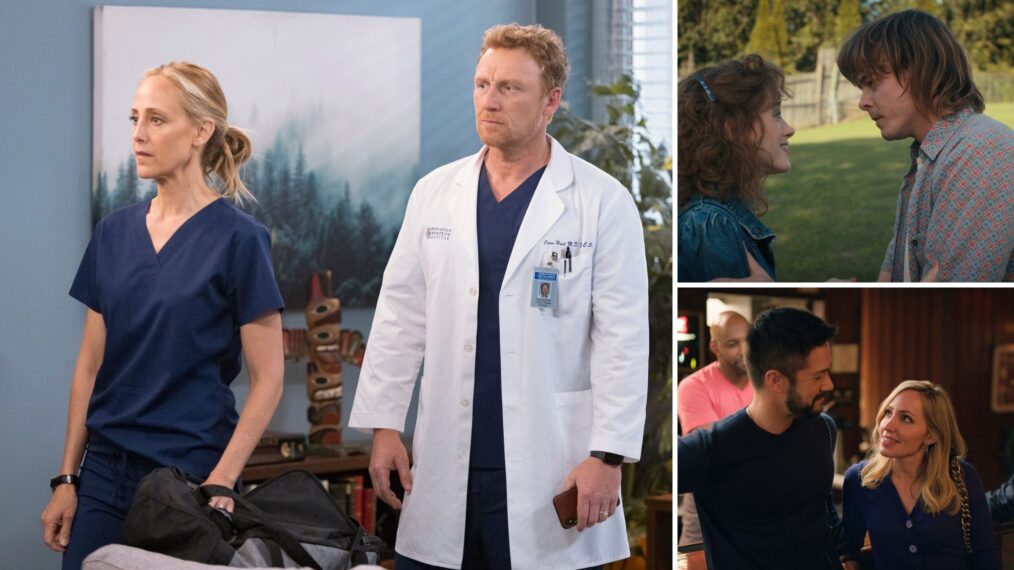 Kim Raver and Kevin McKidd on 'Grey's Anatomy'; Natalie Dyer and Charlie Heaton on 'Stranger Things,' and Marco Grazzini and Zibby Allen on 'Virgin River'