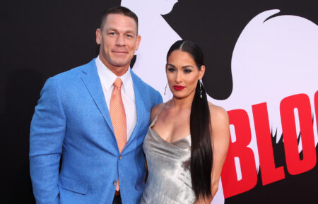 John Cena (L) and Nikki Bella attend the premiere of Universal Pictures' 