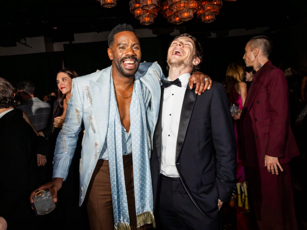 Colman Domingo and Evan Peters attend Netflix's 2025 Emmy Celebration at NYA WEST on September 14, 2025 in Hollywood, California.