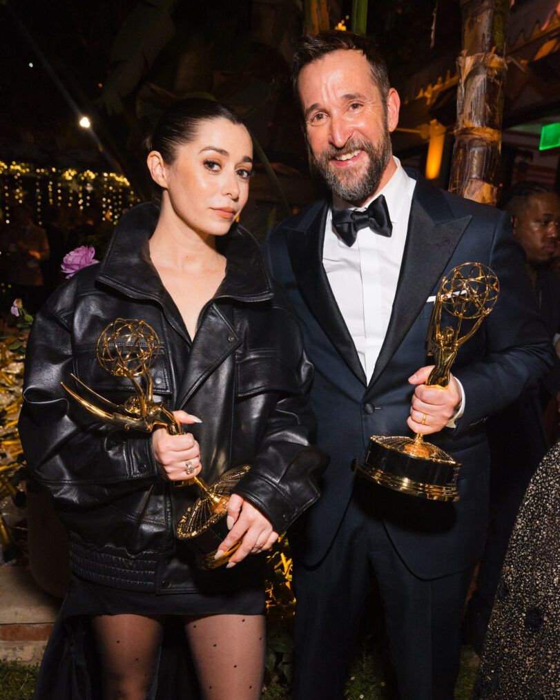 Noah Wyle and Cristin Milioti attend the HBO Max Primetime Emmy Awards Afterparty at San Vicente Bungalows on September 14, 2025 in West Hollywood, California.
