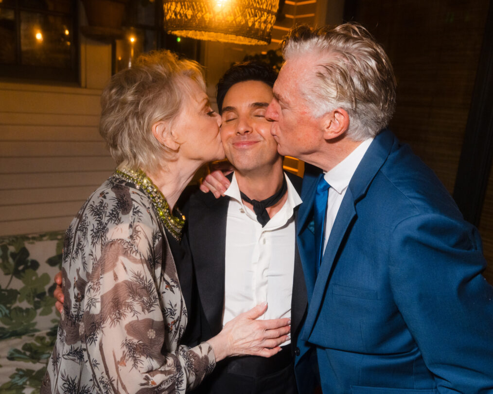 Jean Smart, Paul W. Downs, and Christopher McDonald attends the HBO Max Primetime Emmy Awards Afterparty at San Vicente Bungalows on September 14, 2025 in West Hollywood, California.