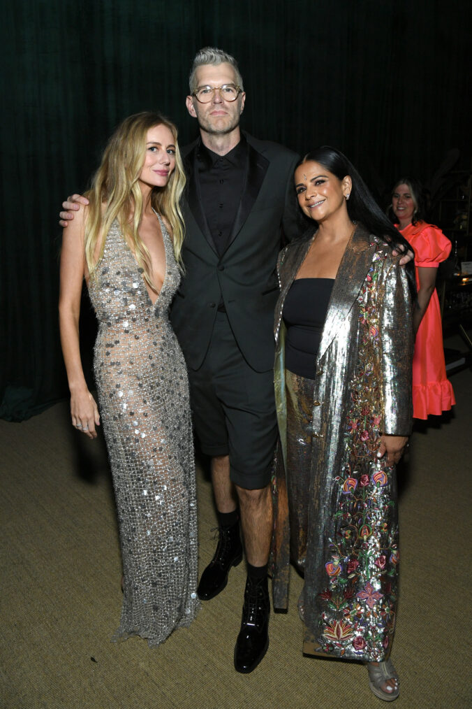 Justine Lupe, Timothy Simons and Bela Bajaria, CCO, Netflix attend Netflix's 2025 Emmy Celebration at NYA WEST on September 14, 2025 in Hollywood, California.