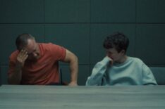 Adolescence. (L to R) Stephen Graham as Eddie Miller, Owen Cooper as Jamie Miller, in Adolescence. Cr. Courtesy of Netflix © 2024