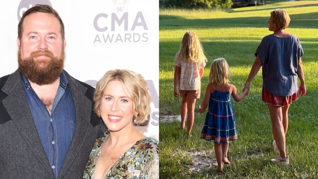 Ben Napier and Erin Napier attend The 56th Annual CMA Awards at Bridgestone Arena on November 09, 2022 in Nashville; Erin Napier with daughters Helen and Mae, Instagram, July 22, 2025.
