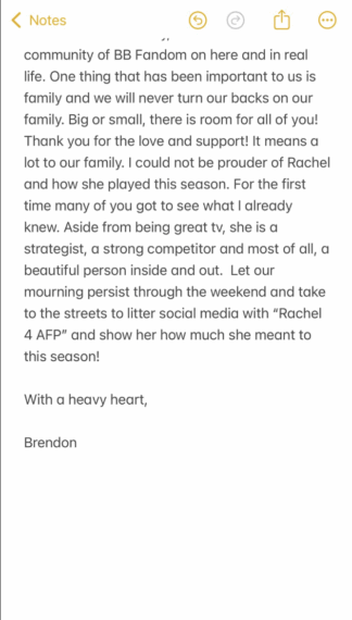 Brendon Villegas Responds to Rachel Reilly's Big Brother Elimination on X