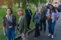 Cara Horgan, Samantha Bond, Natalie Dew, Holli Dempsey, Phill Langhorne, and Jo Martin, 'The Marlow Murder Club' Season 3 first look, PBS.