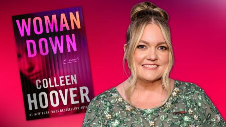 Colleen Hoover and Woman Down cover
