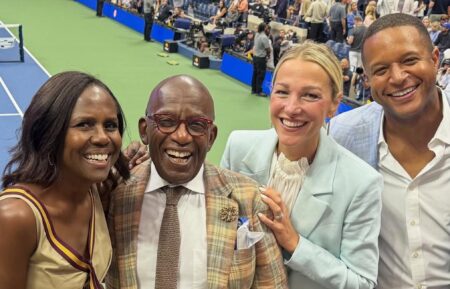 Deborah Roberts, Al Roker, Lindsay Czarniak, and Craig Melvin at the US Open, September 7, 2025.