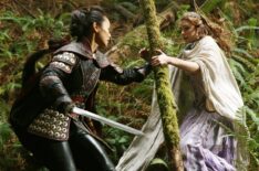 Jamie Chung and Sarah Bolger as Mulan and Aurora on Once Upon a Time