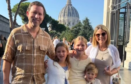 Henry Hager and Jenna Bush Hager with kids Poppy, Mila, and Hal, Instagram, August 2025.