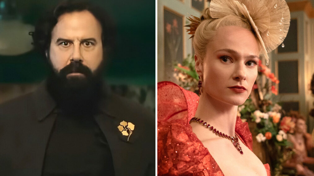 BOY KILLS WORLD, Brett Gelman, 2023. © Roadside Attractions / courtesy Everett Collection; Jessica Madsen, ‘Romancing Mister Bridgerton', (Season 3, ep. 306, aired Jun 13, 2024). photo: Liam Daniel /©Netflix / Courtesy Everett Collection