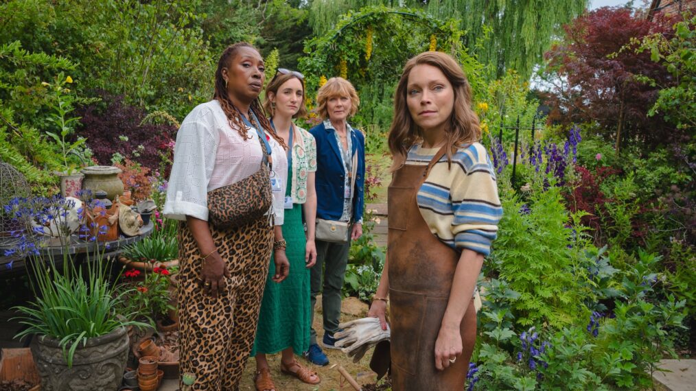 Jo Martin, Cara Horgan, Samantha Bond, and Sarah Alexander, 'The Marlow Murder Club' Season 3 first look, PBS.