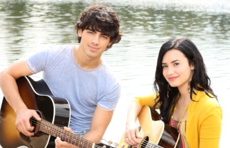 Joe Jonas and Demi Lovato as Shane and Mitchie in Camp Rock 2: The Final Jam