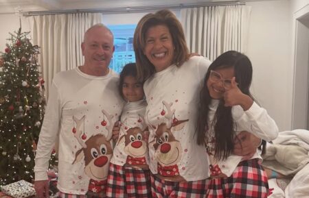 Joel Schiffman and Hoda Kotb with daughters Haley and Hope, Instagram, December 25, 2024.