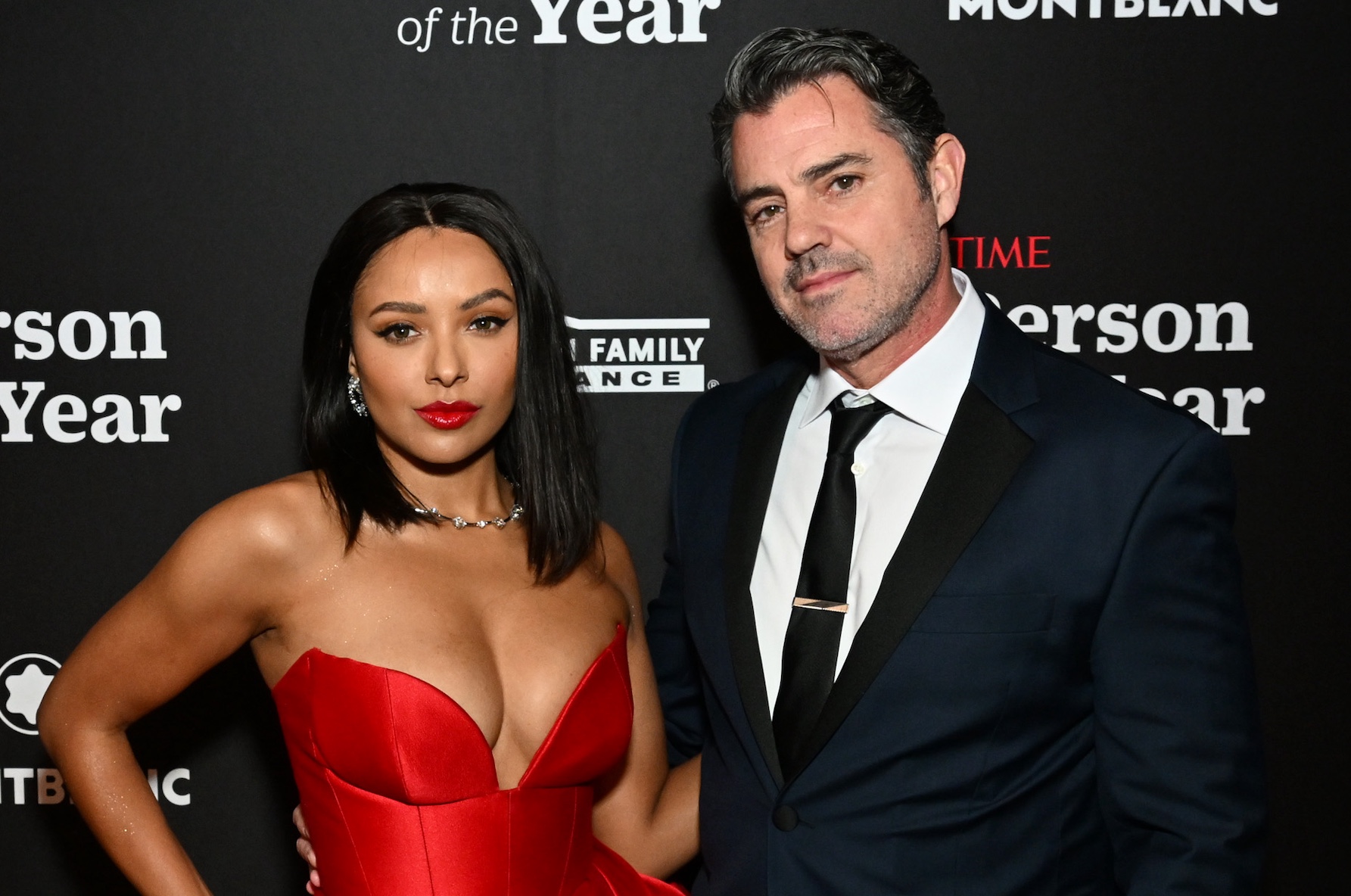 NEW YORK, NEW YORK - DECEMBER 08: (L-R) Kat Graham and Darren Genet attend the TIME Person Of The Year Reception In NYC at The Plaza Hotel on December 08, 2022 in New York City.
