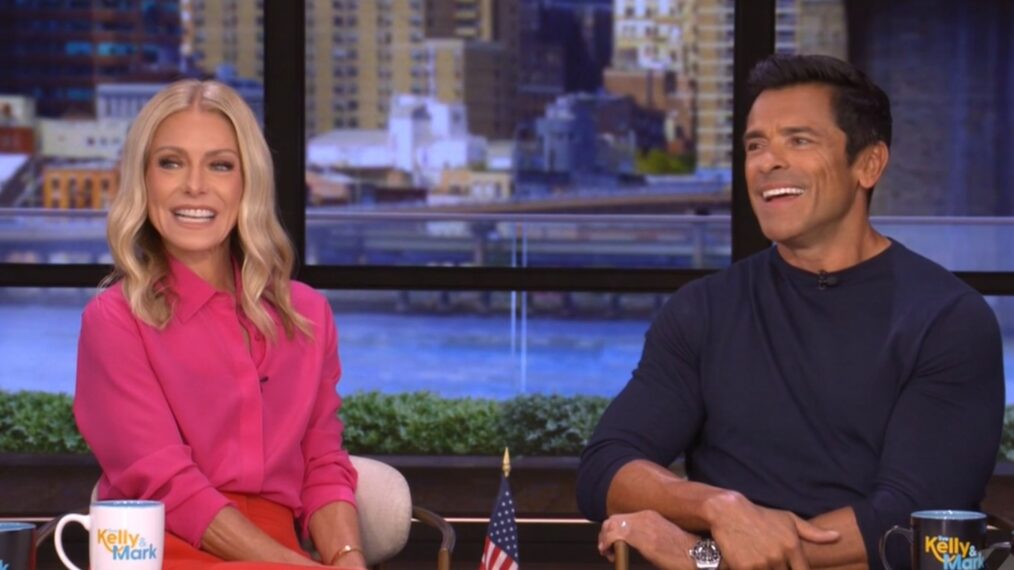 Kelly Ripa and Mark Consuelos on the September 2, 2025, episode of ABC's 'Live With Kelly and Mark.'