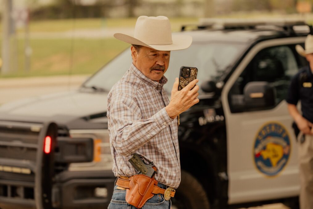 Mark Collie as Sheriff Walt in Landman episode 2, season 2, streaming on Paramount+. Photo Credit: Emerson Miller/Paramount+