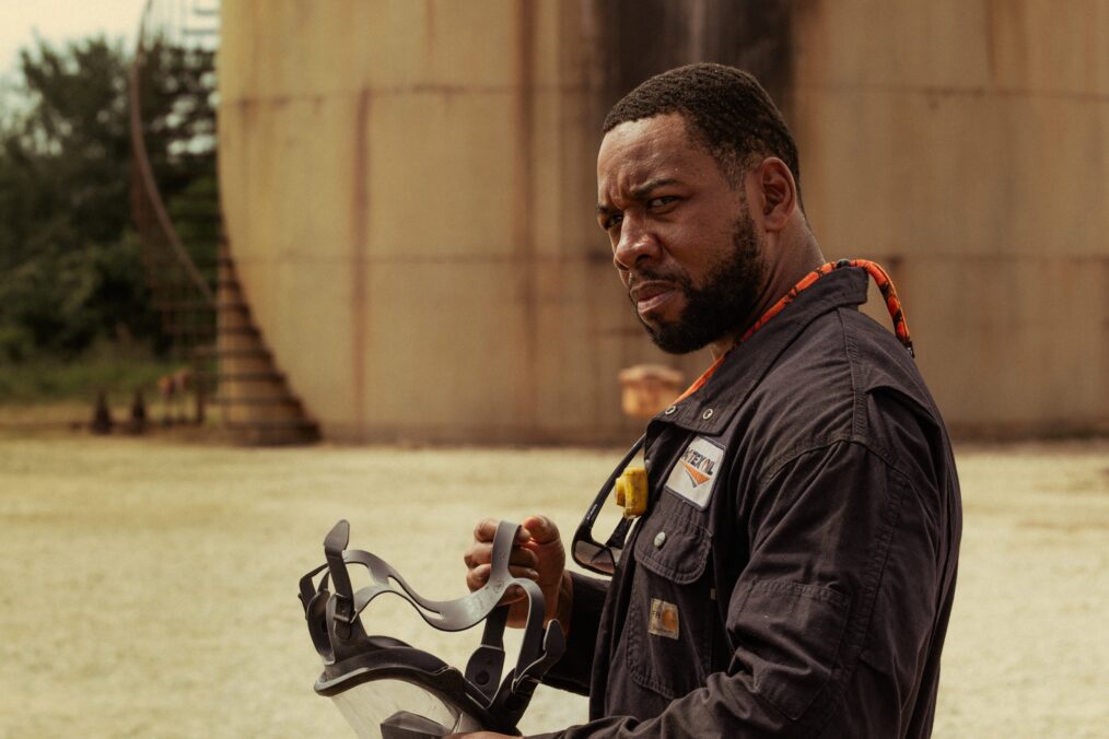 Mustafa Speaks Boss in Landman episode 3, season 2, streaming on Paramount+. Photo Credit: Emerson Miller/Paramount+