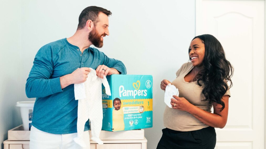 Lauren and Cameron from Love Is Blind Season 1 partner with Pampers