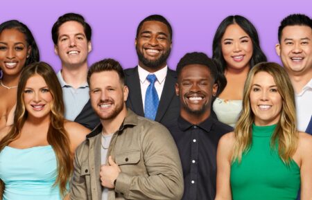 Kalybriah, Madison Maidenberg, Jordan Keltner, Dylan Mustoe, Dayo Ogunjimi, Edmond L. Harvey, Anna, Megan Walerius, and Patrick Suzuki on Love Is Blind Season 9