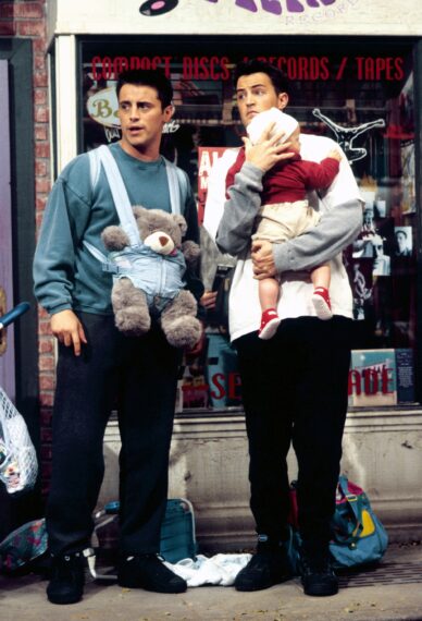 Matt LeBlanc, Matthew Perry, 'The One With The Baby on The Bus', (Season 2, ep. 206, aired Nov. 2, 1995), 1994-2000.