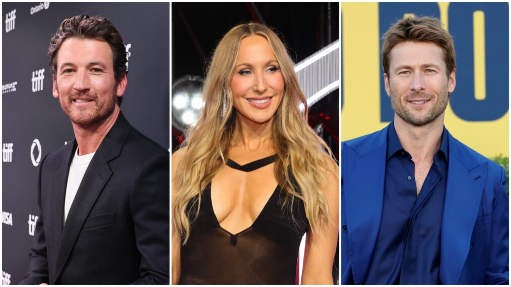 Miles Teller, Nikki Glaser, and Glen Powell