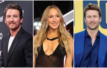 Miles Teller, Nikki Glaser, and Glen Powell