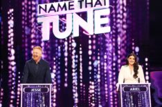 Jesse Tyler Ferguson and Ariel Winter on the Season 5 premiere of 'Name That Tune', September 15, 2025