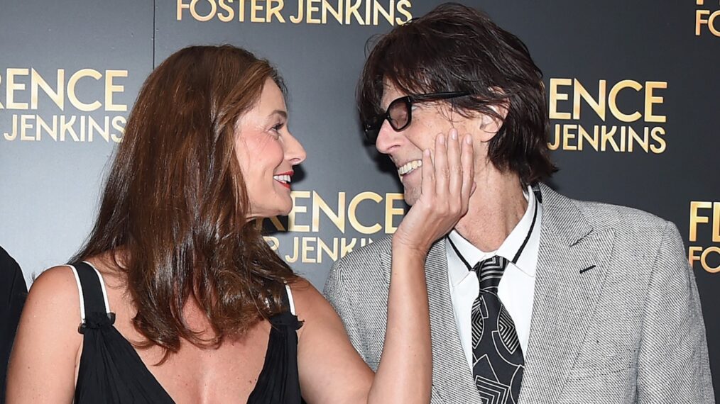 NEW YORK, NY - AUGUST 09: Jonathan Ocasek, Oliver Ocasek, Paulina Porizkova and Rick Ocasek attend the 'Florence Foster Jenkins' New York premiere at AMC Loews Lincoln Square 13 theater on August 9, 2016 in New York City. (Photo by Michael Loccisano/Getty Images)