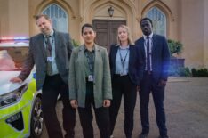 Phill Langhorne, Natalie Dew, Holli Dempsey, and Tijan Sarr, Season 3 of 'The Marlow Murder Club' first look, PBS.