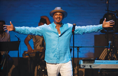 NEW YORK, NEW YORK - AUGUST 28: Ray Chew and the Harlem Music Festival All Stars during Uptown Saturday Nite at the Apollo Theater on August 28, 2021 in New York City