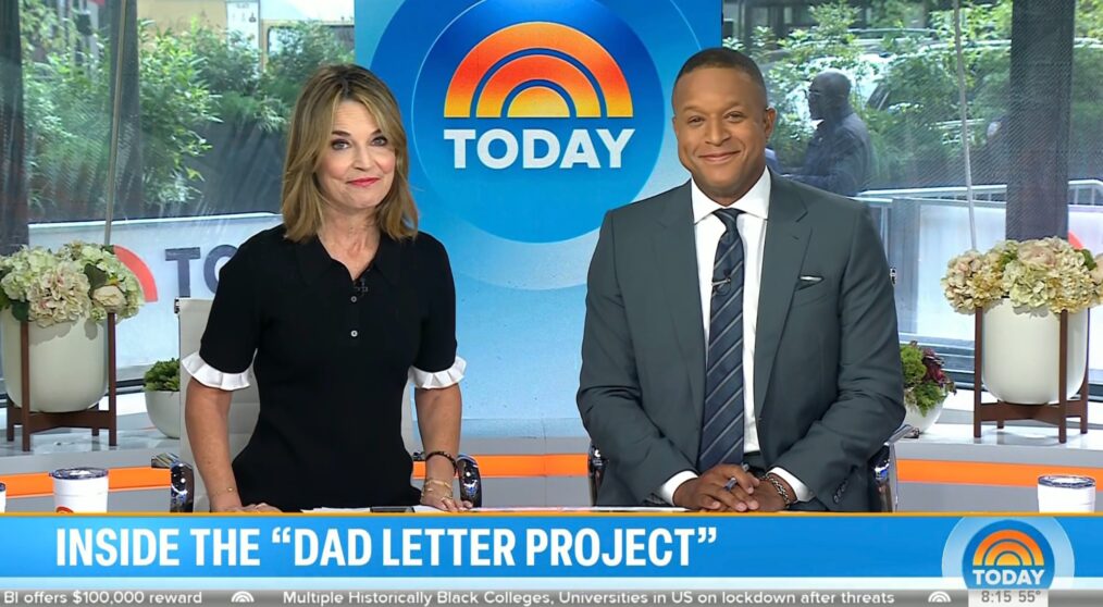 Savannah Guthrie and Craig Melvin on the September 12, 2025, episode of NBC's 'Today.'
