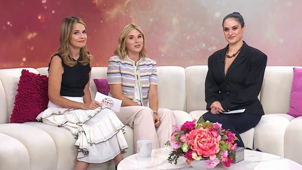 Savannah Guthrie, Jenna Bush Hager, and Donna Farizan on the September 8, 2025, episode of NBC's 'Today With Jenna & Friends.'