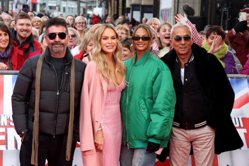 Simon Cowell, Amanda Holden, Alesha Dixon and Bruno Tonioli attend the "Britain's Got Talent" 2025 photocall at the Winter Gardens on January 11, 2025 in Blackpool, England.