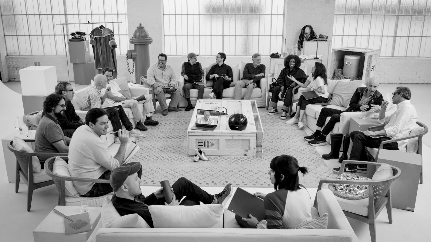 Clockwise from the top - Director Josh Greenbaum, Bill Pullman, Keke Palmer, Daphne Zuniga, George Wyner Jeb Brody (Producer), Taylor Stuewe (Associate Producer) Austin Lee (Associate Producer), Benji Samit (Writer), Dan Hernandez (Writer), Adam Merims (Line Producer/EP), Anthony Carrigan Lewis Pullman, Josh Gad, Rick Moranis.