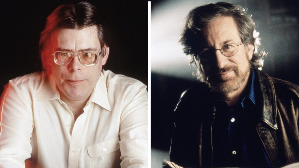 Stephen King, 1994. ph: Steve Hill / TV Guide / courtesy Everett Collection; Steven Spielberg, director, ca. 1990s. ph: Andrew Cooper / ©Dreamworks / courtesy Everett Collection