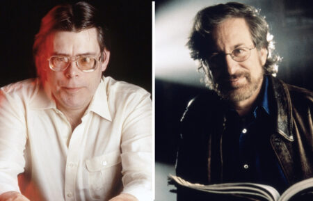 Stephen King, 1994. ph: Steve Hill / TV Guide / courtesy Everett Collection; Steven Spielberg, director, ca. 1990s. ph: Andrew Cooper / ©Dreamworks / courtesy Everett Collection