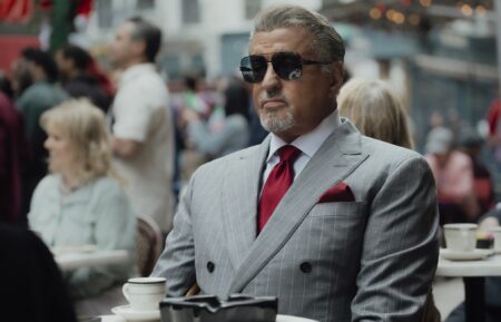 Sylvester Stallone as Dwight Manfredi in the Paramount+ original series TULSA KING. Photo Credit: Atsushi Nishijima/Paramount+. ©2025 Viacom International Inc. All Rights Reserved.