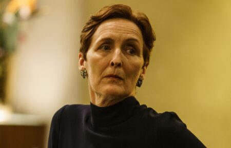 KILLING EVE, Fiona Shaw in 'Take Me to the Hole!!', (Season 1, Episode 106, aired May 13, 2018), ph: Nick Briggs / ©BBC-America / courtesy Everett Collection