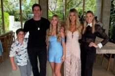 Tarek El Moussa, Christina Haack, and Heather Rae El Moussa with kids Brayden and Taylor, Instagram, June 10, 2025.
