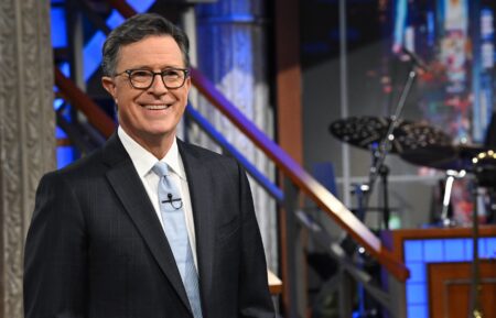The Late Show with Stephen Colbert and guest Joe Dombrowski during Tuesday’s September 2, 2025 show. Photo: Scott Kowalchyk ©2025 CBS Broadcasting Inc. All Rights Reserved.