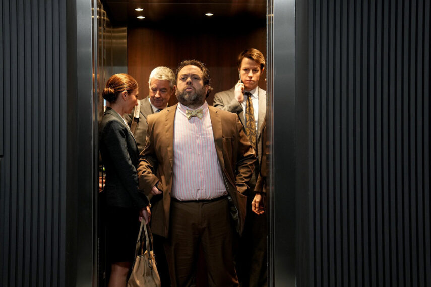 THE RAINMAKER -- Episode 104 -- Pictured: (l-r) Dan Fogler as Melvin Pritcher, Milo Callaghan as Rudy Baylor -- (Photo by: Christopher Barr/USA Network)
