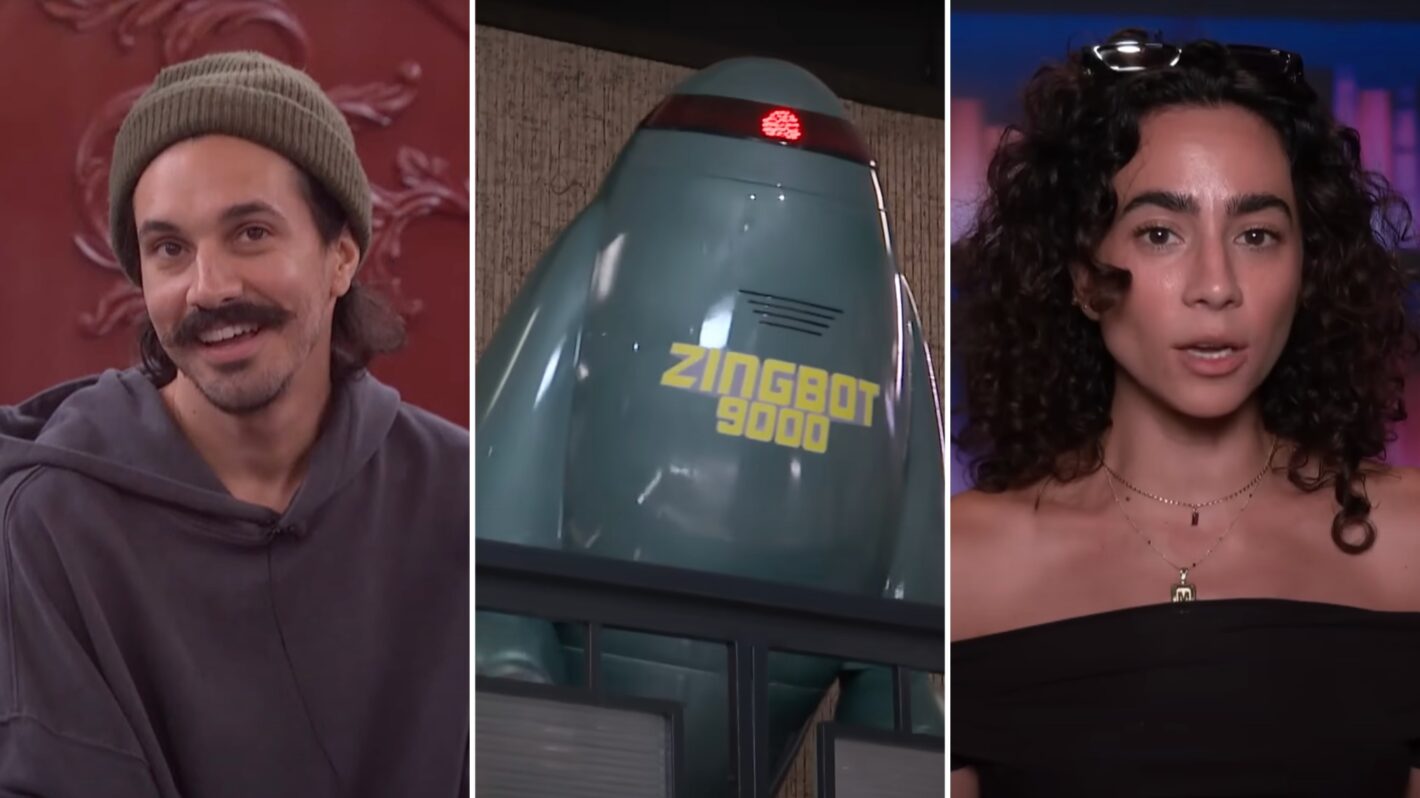Vince Panaro, Morgan Pope, and Zingbot on Big Brother