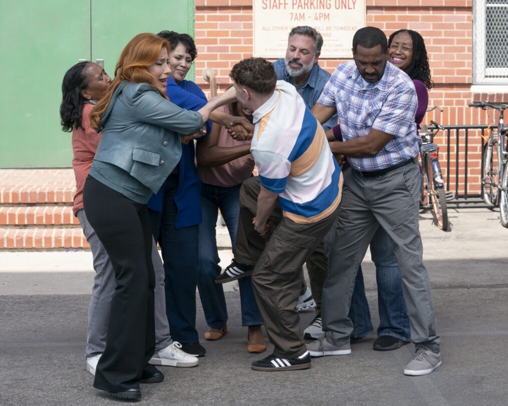 Lisa Ann Walter, Chris Perfetti, and Jerry Minor in 'Abbott Elementary' Season 5