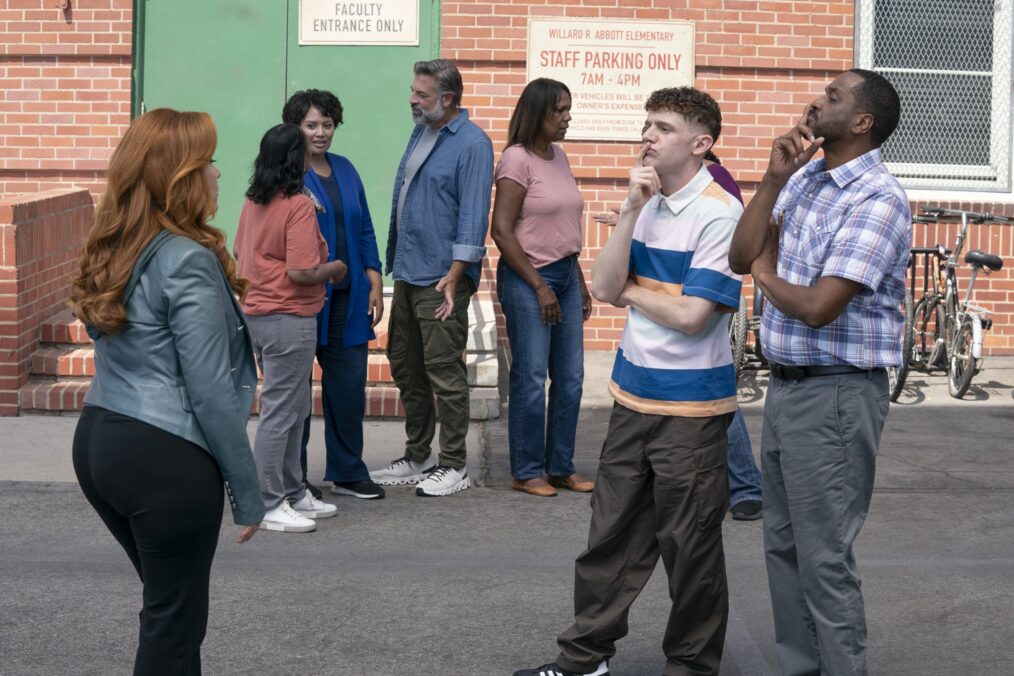 Lisa Ann Walter, Chris Perfetti, and Jerry Minor in 'Abbott Elementary' Season 5